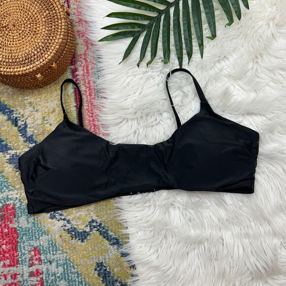 NEW Aerie Black Padded Scoop Bikini Top Swimsuit Plus Size XXL - Picture 1 of 6